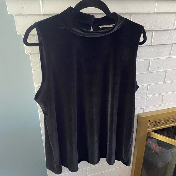 Sz XL Loft Faux Velvet Top - Picture 3 of 5